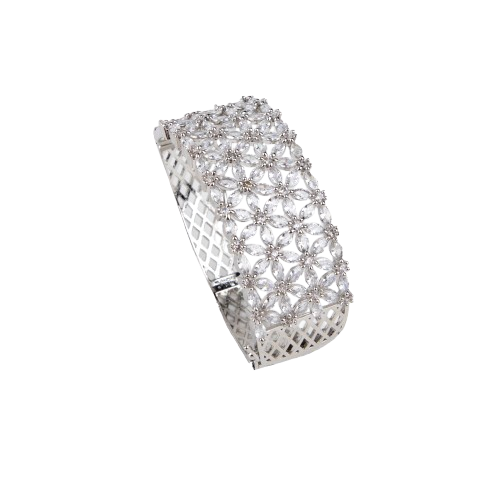 LA FILLE D'OR Stunning American Diamond Encrusted Bracelet.