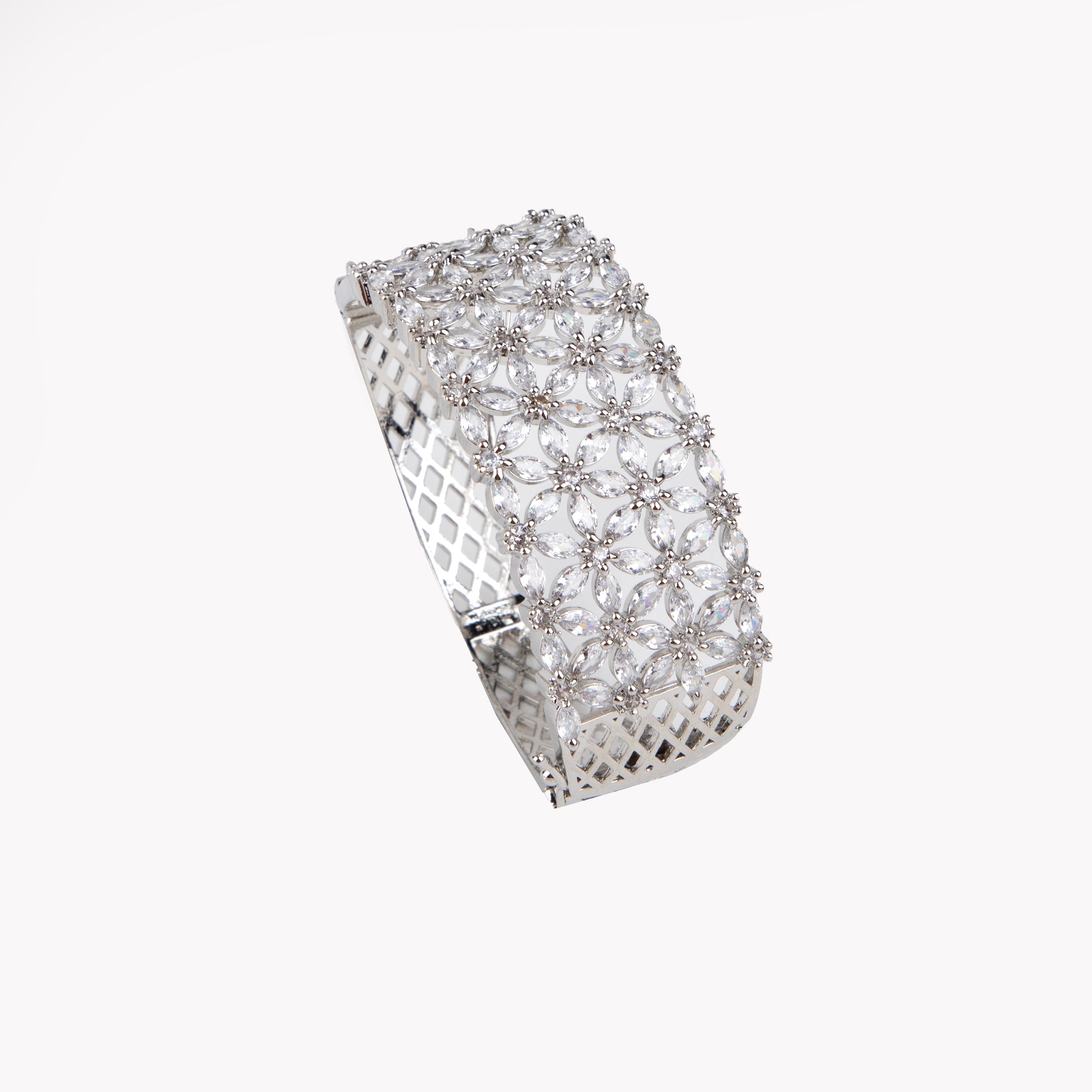 LA FILLE D'OR Stunning American Diamond Encrusted Bracelet.