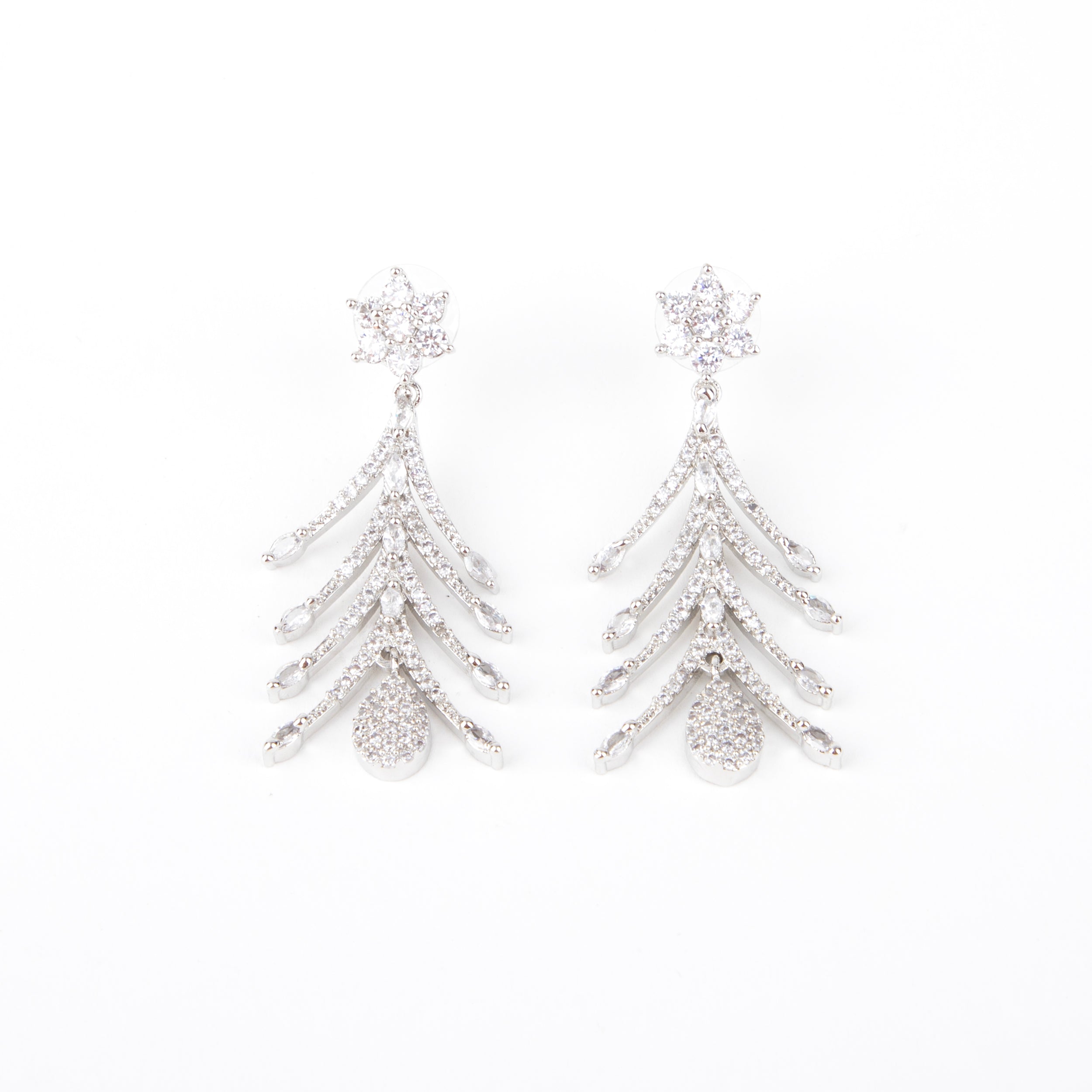 American and Diamond Chandelier Earrings
